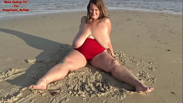 Stort Beach Shaking Tits (free promotional varmt rör