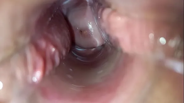 Stort Pulsating orgasm inside vagina varmt rör