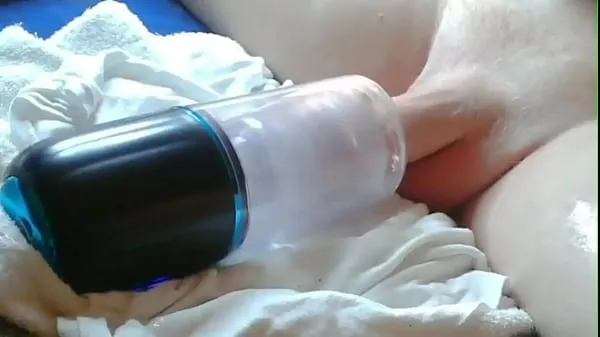 Big Sex toy fucked and sucked my soul with warm Tube