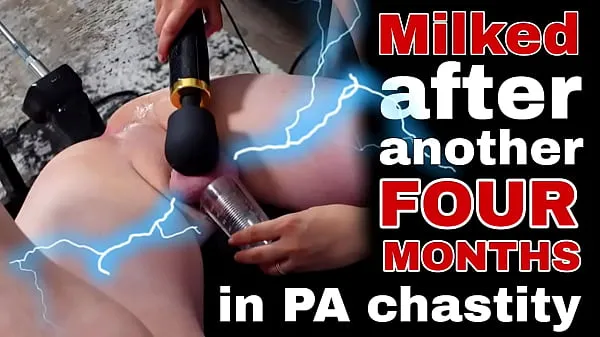 Big Femdom Milked Ruined Orgasm After 4 Months in PA Chastity Slave Fucking Machine FLR Milf Stepmom warm Tube