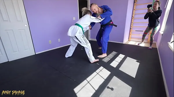 Jiu Jitsu lessons turn into DOMINANT SEX with coach Andy Savage أنبوب دافئ كبير