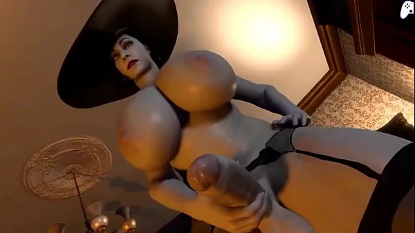 4K) Lady Dimitrescu futa gets her big cock sucked by horny futanari girl and cum inside her|3D Hentai P2 أنبوب دافئ كبير