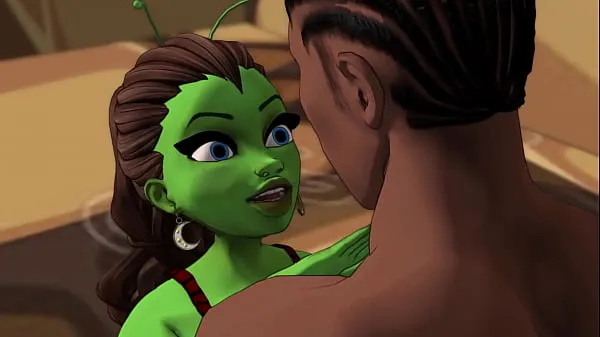 Stort Green skinned big booty alien gets fucked good by bbc in inter dimensional sex varmt rør