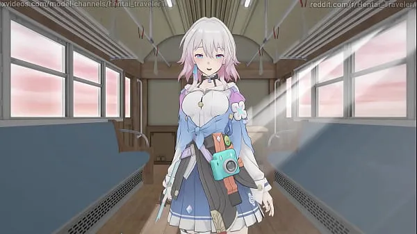 بڑی Honkai Star Rail: March 7, he guides Stelle and shows her all the carriages of the Astral Express گرم ٹیوب