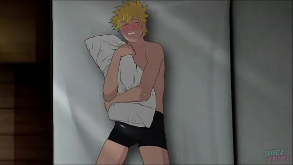 Veľká gay) Naruto rubbing his hot dick on the pillow - Bara Yaoi teplá trubica