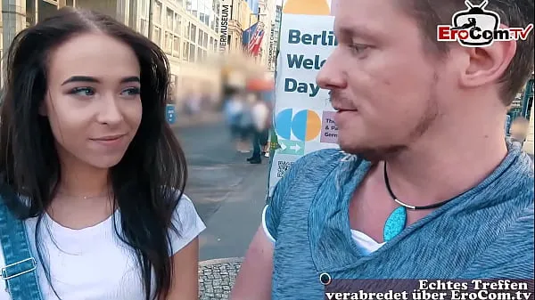 Big Tiny Au Pair tourist student teen meet for real blind date in germany warm Tube