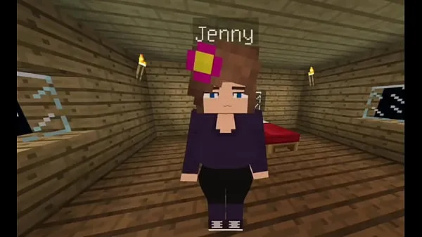 Stort Jenny Minecraft, sex with jenny varmt rør