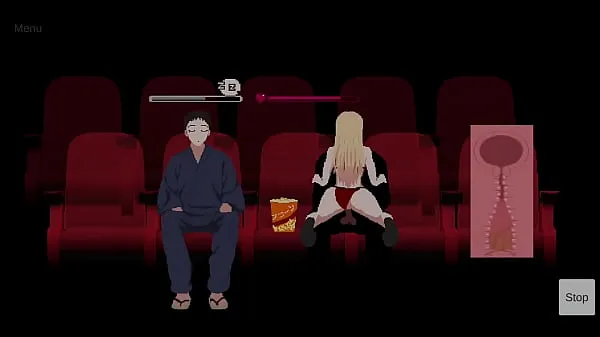 Suuri Stranger starts to turn on blonde girl at the cinema and fucks her next to his friend who doesn't notice - My Dress Up Darling In Cinema lämmin putki