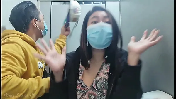 Big Pinay Scandal hulicum Fuck in the all gender restroom warm Tube