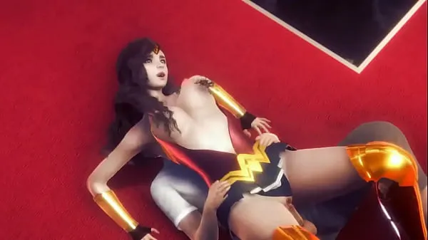 Wonder woman new cosplay having sex with a man animation hentai video Tabung hangat yang besar