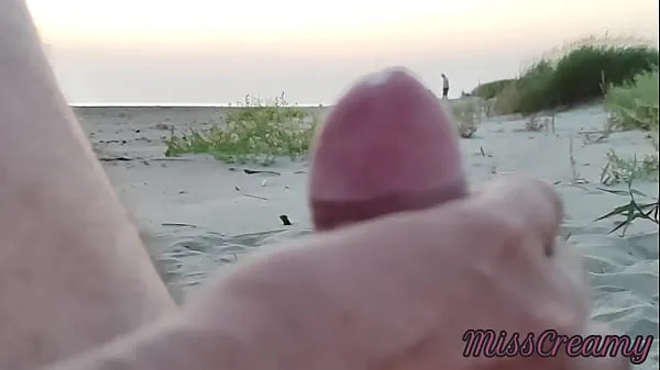 Big French teacher amateur handjob on public beach with cumshot Extreme sex in front of strangers - MissCreamy warm Tube