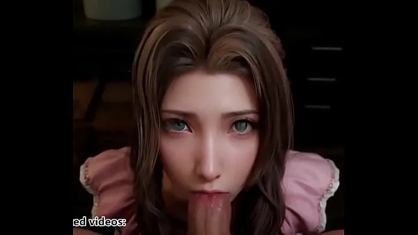 Stort Final Fantasy 7 Aerith Deepthoreat Blowjob Uncensored Hentai AI Generated varmt rör