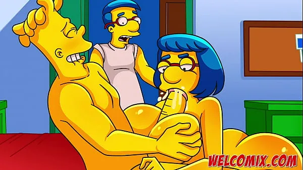 Stort Barty fucking his friend's mother - The Simptoons Simpsons porn varmt rør