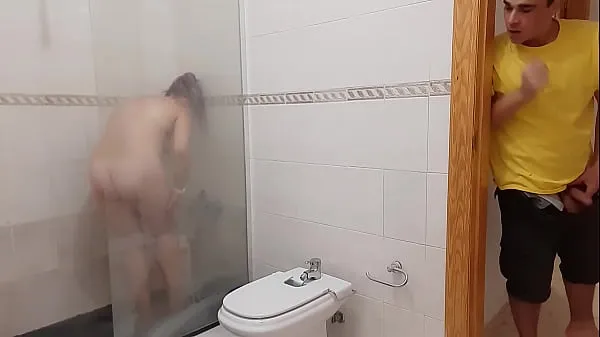 Big CHUBBY STEPMOM CAUGHT IN THE SHOWER NAKED AND ALSO WANTS STEPSON'S COCK warm Tube