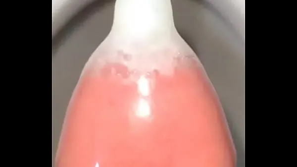 Big Condom filled with semen warm Tube