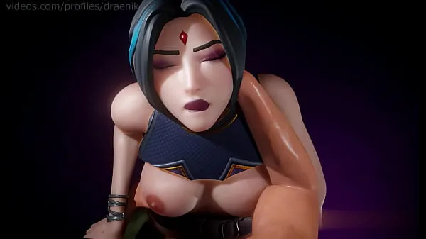 Big Animation with Raven (DC) from Fortnite 1080 60fps warm Tube