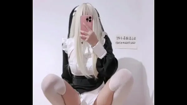Big The shy nun Mayuziii in white stockings is so perverted in private. She is inserting a fake dick into her pussy to masturbate. She is in heat and anyone can fuck her warm Tube