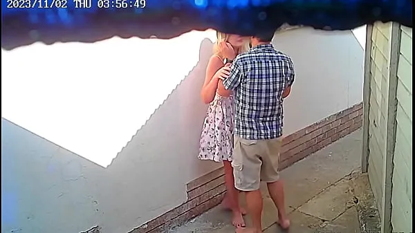 Cctv camera caught couple fucking outside public restaurant Tiub hangat besar