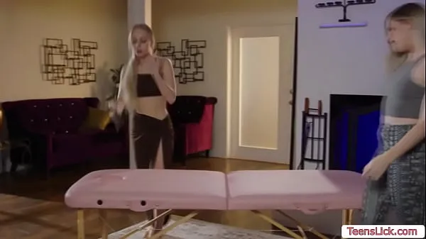 Big Teen masseuse enjoys licking her customers pussy warm Tube