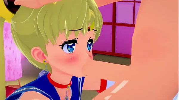 Grote Horny Student Sailor Moon Passionately Sucks Dick l 3D SFM hentai uncensored warme buis