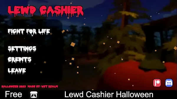 Stort Lewd Cashier Halloween (free game itchio) Visual Novel varmt rør