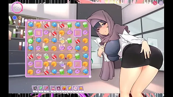Big Tsundere Milfin [ HENTAI Game PornPlay ] Ep.4 boss in hijab show me her dripping wet pussy warm Tube