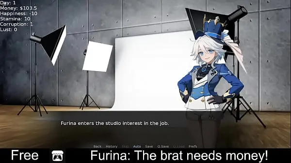 बड़ी Furina: The brat needs money गर्म ट्यूब