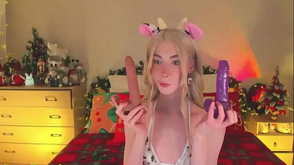 Stort Sweet Eaton Flexing Her Toys while doing Ahegao varmt rør