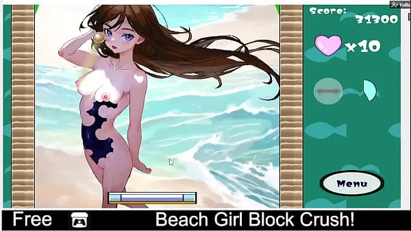 बड़ी Beach Girl Block Crush गर्म ट्यूब