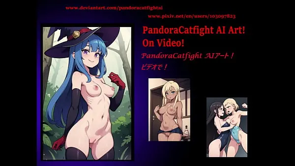 Stort PandoraCatfight AI! Art by AI! Nude fight! Sexy Girls in action! Fight! Battle! Milky! Lots of awesome catfight art made with AI varmt rør