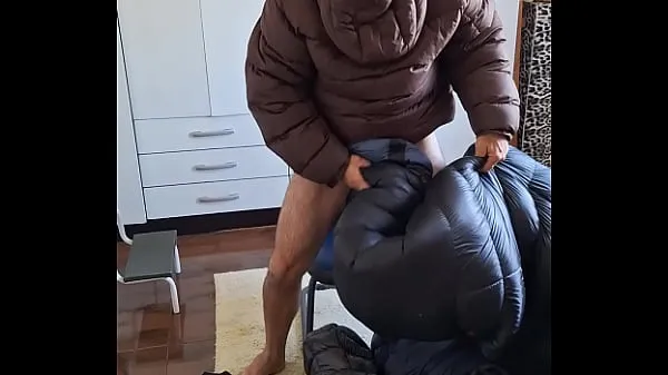 Big Cum my mega puffer down jacket nylon warm Tube
