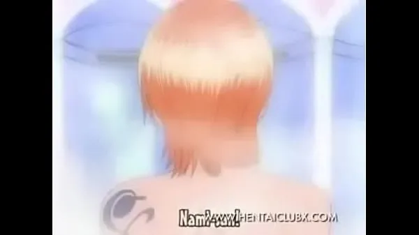 Grote hentai anime Nami and Vivi Taking a Bath One Piece warme buis