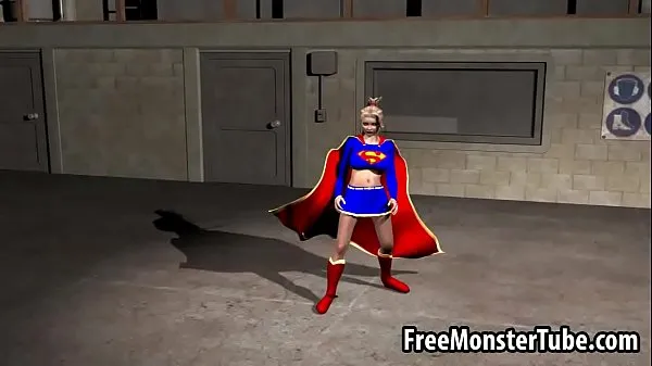 Veľká Foxy 3D cartoon Supergirl riding a rock hard cock teplá trubica